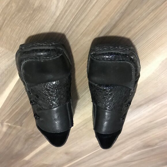 Rieker Ladies Black Leather And Patent Shoes Size 39 - Picture 2 of 6